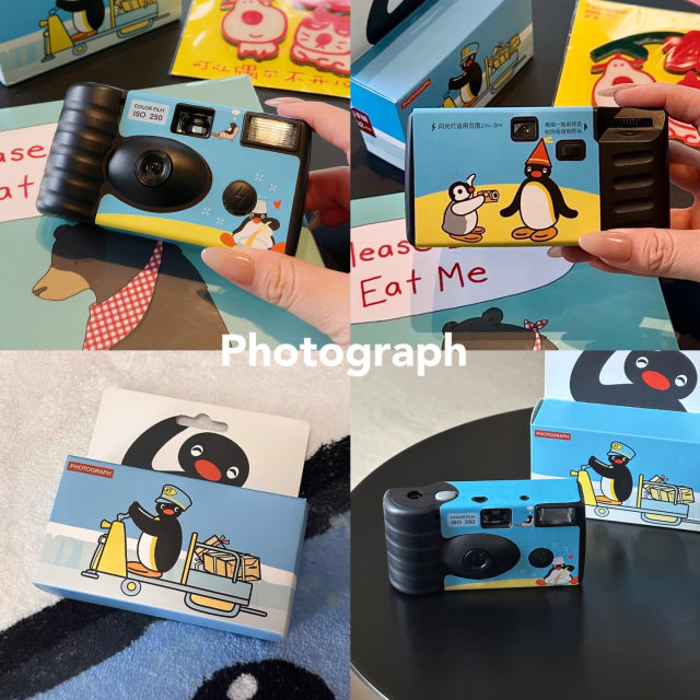 Photograph Pengu Family Pingu Disposable Film Camera Roll Cute Birthday Gift for Girls