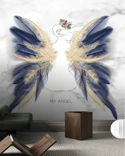 天使翅膀背景墙 新人首单立减十元 22年2月 淘宝海外