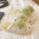 Girly Heart Furry Slippers Women's Winter Indoor Home Cute Polka Dot Bow Plush Warm Baotou Cotton Slippers