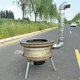 58 cm car wheel hub modify firewood stove thick rural firewood stoves with firewood and coal dual -use steel rim stove furnace
