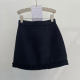 Flower bud splicing A-line woolen short skirt for women 2025 winter new high-waisted versatile slim design skirt
