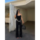 Brother Nan, slightly fat MM high -waisted casual pants, female summer straight ice silk thin micro -flared large -size suit wide -leg pants
