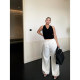 Brother Nan's slightly fat design black shirt for women with large size stretch slim fit fat mm vest suspender vest top
