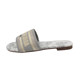 Super hot French flat sandals for women in summer wear fashionable and high-end 2025 new small fragrance style beach shoes