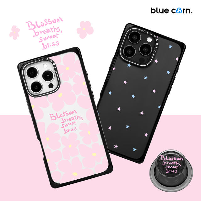 
Blue corn new sweet flowers, starry dots, suitable for iPhone 1716PRO MAX magsafe mirror magnetic suction anti-fall mobile phone case protection case