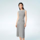OVV spring and summer hot selling women's clothing simple and atmospheric stretch H-shaped classic round neck casual sleeveless dress