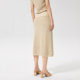 
OVV hot sale women's cotton moisture-absorbing and breathable three-dimensional floral classic slim A-line midi skirt