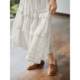 Inman French retro skirt for women 2025 spring new elastic high waist A-line white cake umbrella skirt