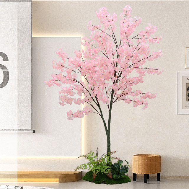 Simulation romantic cherry blossom simulation green plant living room decoration bionic plant home decoration cherry blossoms plastic cherry blossoms
