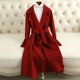 Double-sided wool coat for women mid-length over-knee slim fit 2025 autumn and winter new Korean version of small wool coat