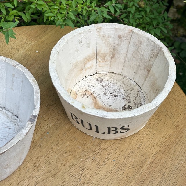 Foreign trade orphan American country style retro printed wooden round bucket basin