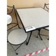 Clearance price American country style retro iron ceramic square table and two chairs table and chair set table length 70cm