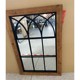Promotional foreign trade original order American country style retro wooden frame iron decorative wall hanging mirror 61*92cm
