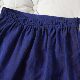 Rare limited blue cracked fragrant cloud sash skirt retro literary elastic waist straight slit one-step skirt for women
