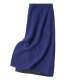Rare limited blue cracked fragrant cloud sash skirt retro literary elastic waist straight slit one-step skirt for women
