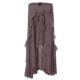 Find European and American large size retro style irregular wood ear design long skirt for women, vacation new long skirt