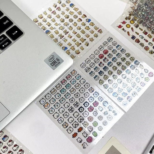 Mini deco sticker 4200 cute little nose laser star handbook material decorative sticker children's sticker