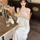 Seaside holiday small fresh tube top dress dress female Xia Xianqi Super Fairy Mori beach skirt temperament long skirt