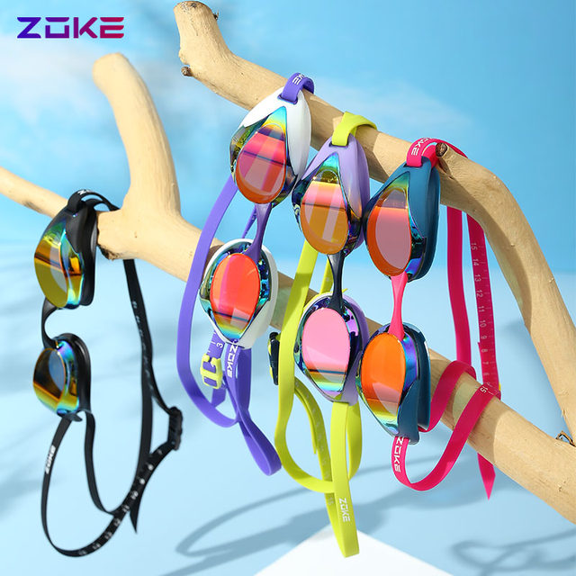 zokezhouke professional training racing competition swimming goggles for adults, children, boys and girls, high-definition waterproof and anti-fog swimming goggles