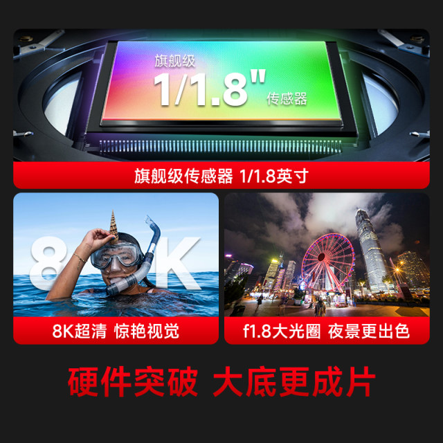 Mountain Dog A13 action camera 8K magnetic quick release motorcycle driving recorder non-360 panoramic riding camera