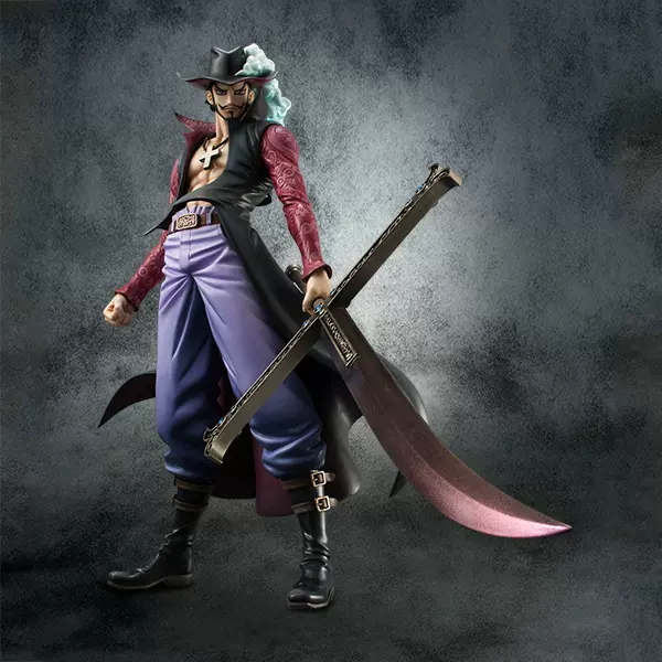 Onepiece Pop动漫海贼王七武海鹰眼米霍克剑豪手办模型关节可