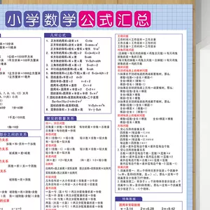 小学数学公式定理大全墙贴- Top 10件小学数学公式定理大全墙贴- 2023年