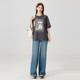 Quick Fish Loose Short Sleeve T-shirt for Women 2025 Summer New versatile and fun cartoon print comfortable shoulder-falling top