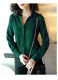 European and American pure pigmented silk satin heavy silk shirt for women long-sleeved loose autumn and winter new base top mulberry silk