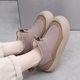 Winter velvet snow boots for women 2024 new sheep wool warm mother's shoes down cloth waterproof fashionable short boots