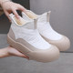 Winter velvet snow boots for women 2024 new sheep wool warm mother's shoes down cloth waterproof fashionable short boots