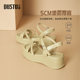 Dadong women's shoes summer 2025 new hot flat casual shoes beach shoes thick sole Roman sandals for women X3621