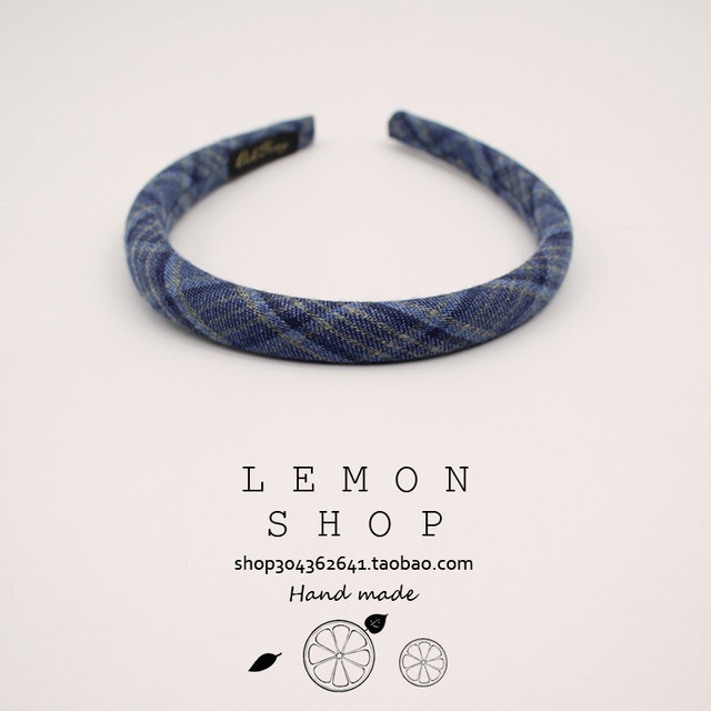 
Retro plaid headband for women 2025 new high-end high-ceiling headband hairpin Korean internet celebrity headband hair accessories