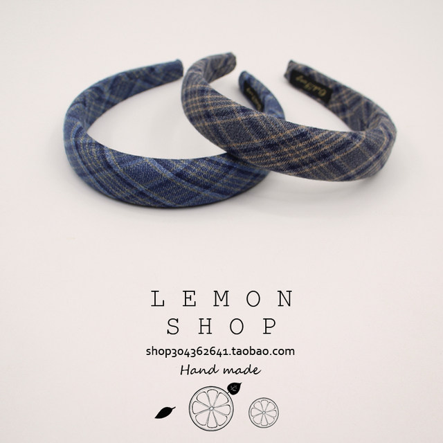 
Retro plaid headband for women 2025 new high-end high-ceiling headband hairpin Korean internet celebrity headband hair accessories