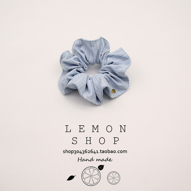 
Korean striped large intestine hair ring ins wind ball hair rope head rope low ponytail hair rubber band hair accessories for women