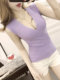 Summer sexy low-cut cross V-neck short style inner scheming camisole women's slim knitted bottoming shirt top