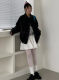 Exclusive type Korean retro sweet lace lace cream white pocket design elastic cake skirt short skirt
