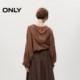 ONLY summer simple casual loose hooded bat sleeve short jacket for women 124236012