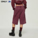 ONLY summer NBA co-branded style versatile and comfortable high-waisted slim and worn embroidered shorts casual pants for women