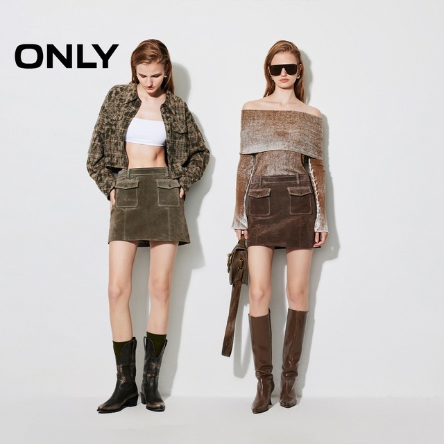 ONLY winter temperament versatile slim leather skirt short skirt skirt women 12449M002
