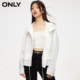ONLY summer fashion simple drop rotator sleeve loose solid color stand collar jacket for women 124136047