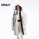 ONLY Winter 90 White Duck Down Three-proof Heat Storage Loose Long Down Jacket Women 124412023