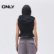 ONLY2025 summer new style practical hooded light solid color hem drawstring large pocket short vest for women