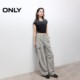 
ONLY2025 summer new high-waist straight-leg pants loose work pants casual pants for women