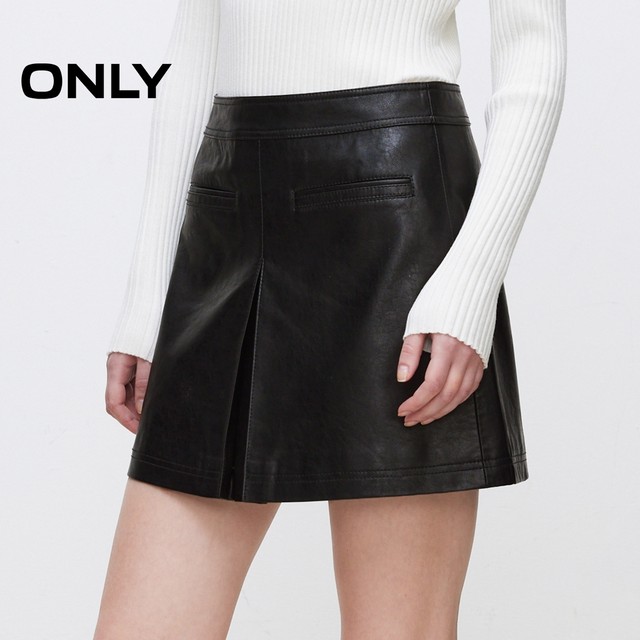 ONLY winter fashionable design sense solid color pocket A-line short skirt skirt women 12436S002
