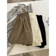 Retro chic Hong Kong style casual shorts for women in summer versatile high waist Korean style loose casual straight A-line waist hot pants
