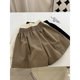 Retro chic Hong Kong style casual shorts for women in summer versatile high waist Korean style loose casual straight A-line waist hot pants