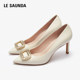 Lairsdan new fashionable and elegant pointed-toed drill button high heel single shoes wedding shoes women 4T74009