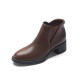 Lairsdan New Commuting Comfortable Elegant Leather Medium Heel Women's Short Boots 5T58003