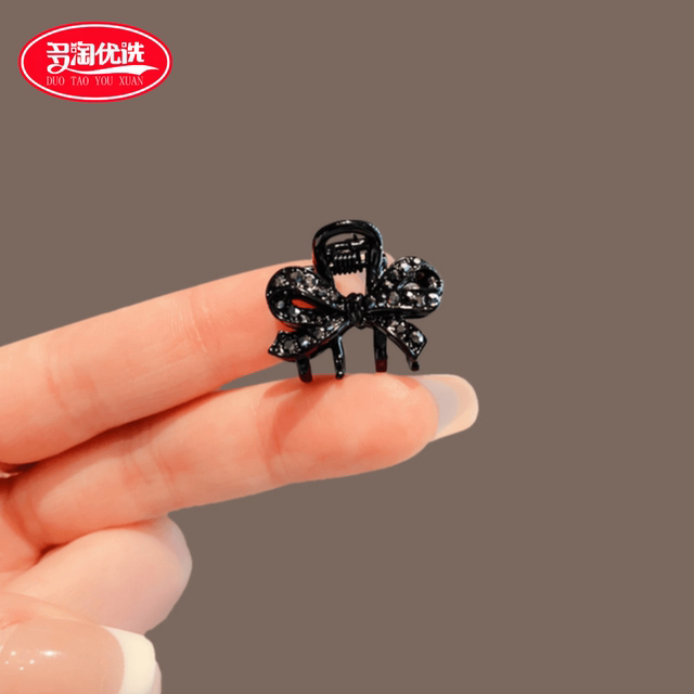 Exquisite bow, small grabbing side side forehead, high -level sense princess head bangs hair clip small clip