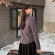 Hot top large size mm fat trendy spring suit POLO collar women's loose belly cover fat girl stretch knit shirt
